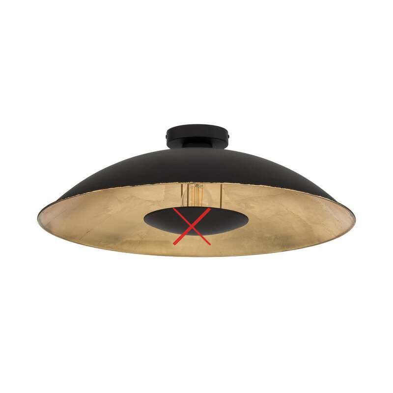 Lindby Deckenlampe Emilienne LED Lampe Leuchte dimmbar schwarz gold Ø60cm 20cm - 4251096535426