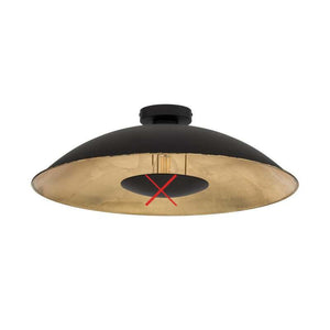 C-Ware Lindby Deckenlampe Emilienne LED Lampe Leuchte dimmbar schwarz gold Ø60cm 20cm