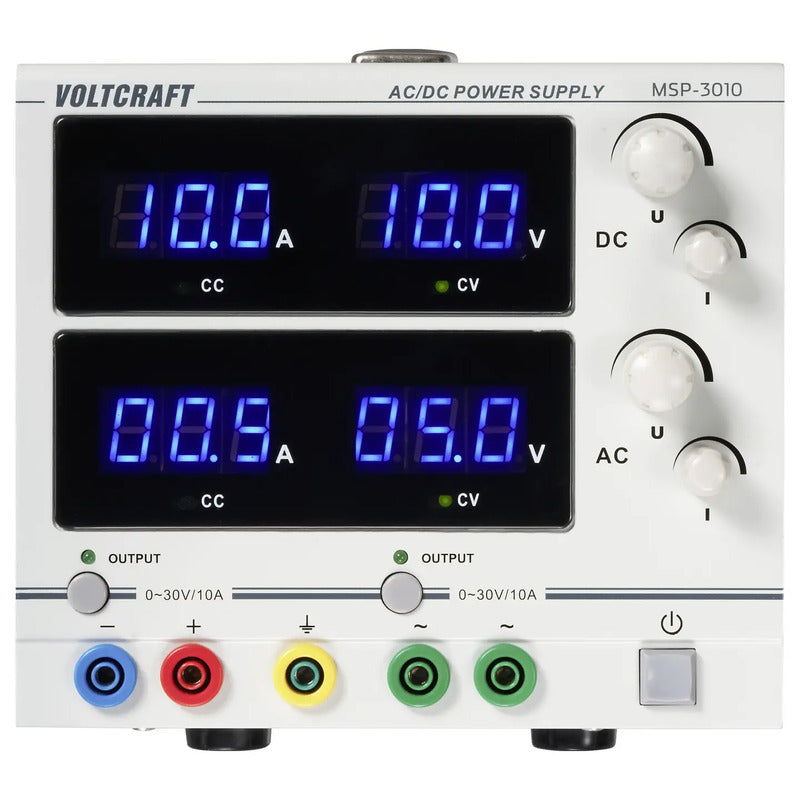 Voltcraft Labornetzgerät MSP-3010 einstellbar 2 Ausgänge 0-30V 0-10A 600W 4mm - 4064161491547
