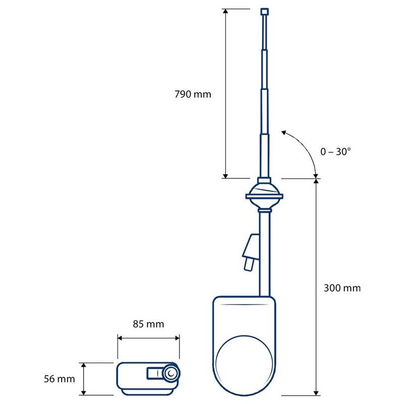 Blaupunkt Autojet 25 Black Motorantenne FM 87,5-108 MHz 790 mm 1,4 m - 4260499853952