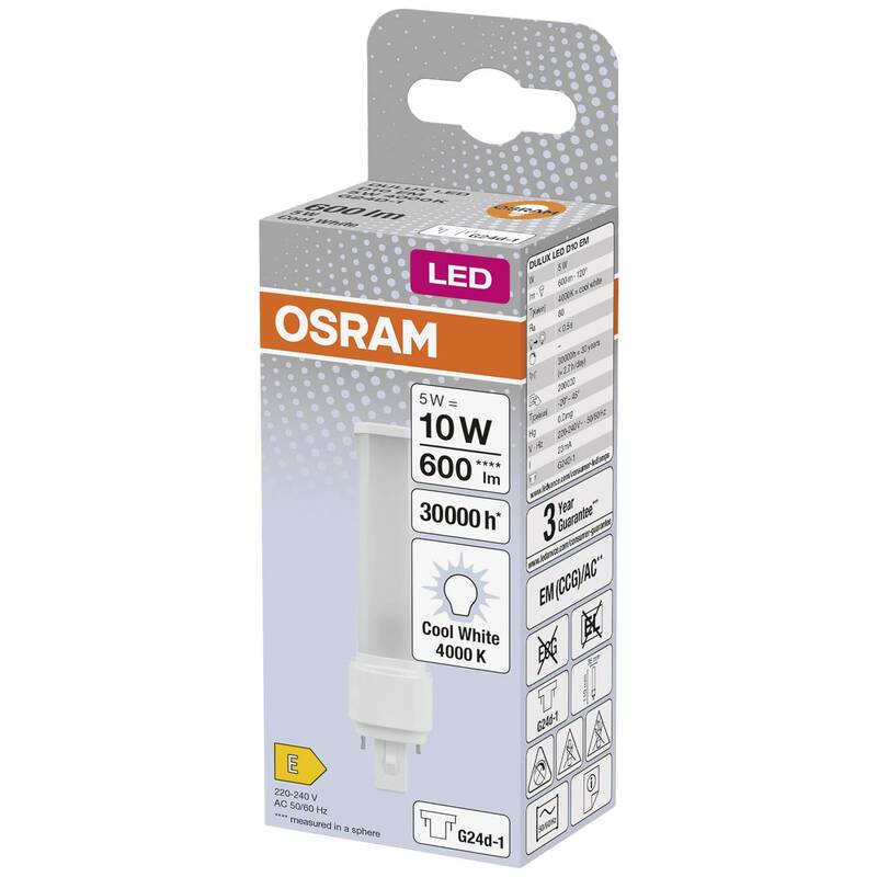 OSRAM DULUX LED D10 EM 5W 840 G24D-1 Licht Lampe Leuchte 4 STÜCK - 4058075823358