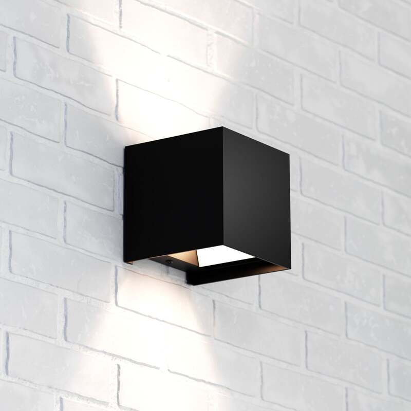 Wandleuchte Zuza 2 schwarz LED Wandlampe dimmbar Metall 10cm G9 vier Flügel - 5903148518732