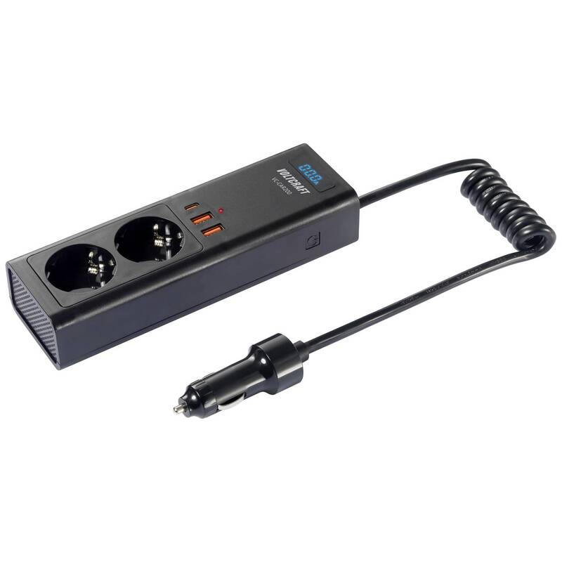 Voltcraft Wechselrichter VC-CAR200 200W 12V DC 230V AC USB Zigarettenanzünder - 4064161250588