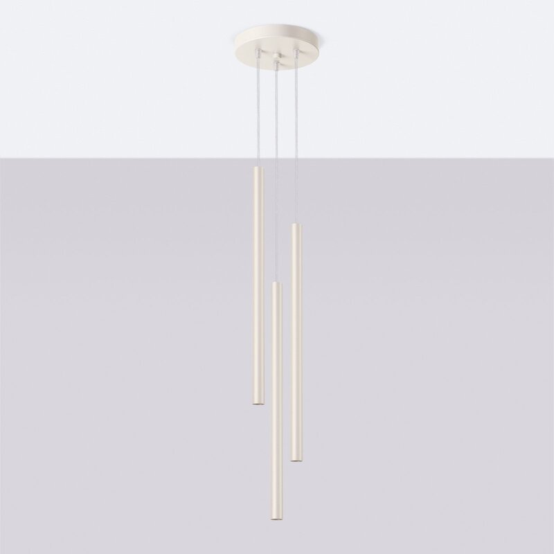 Pastelo Hängelampe Pendelleuchte Lampe beige Ø 19 cm Stahl - 5903282795037