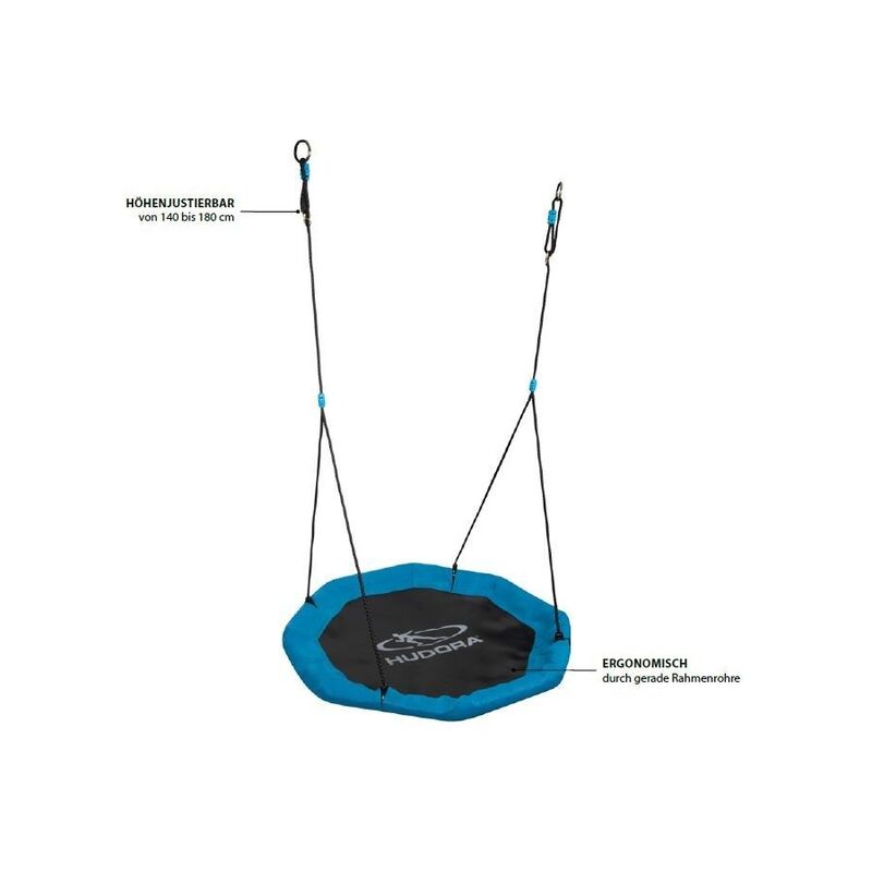 Hudora Nestschaukel Schaukel Achteck Nest Oktagon Gewebe Stahlrohrrahmen 90 cm - 4005998857823
