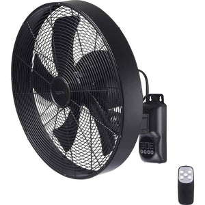 B-Ware Sygonix Wandventilator Oszillierend 50W Fernbedienung 45cm schwarz 3 Stufen