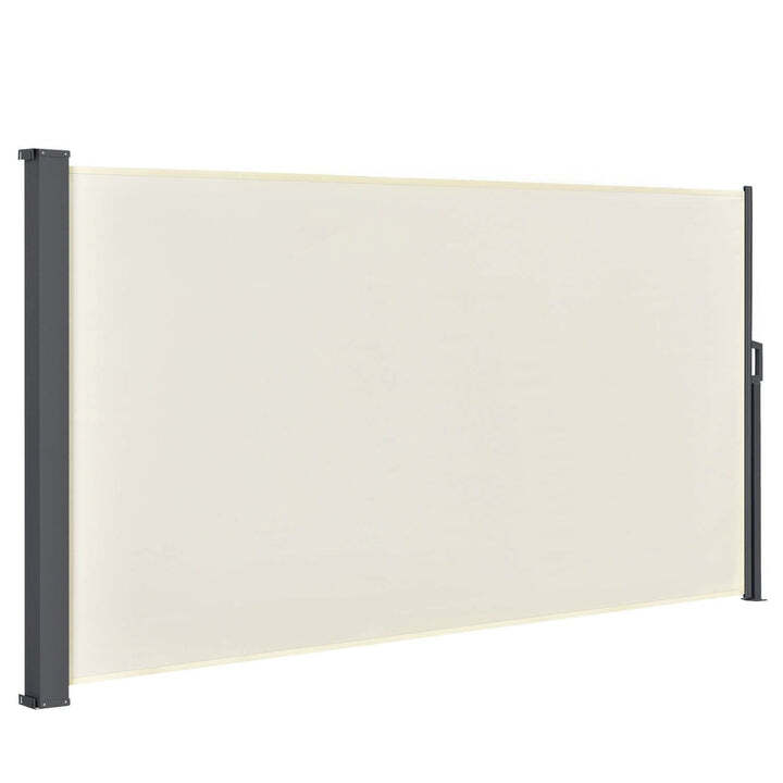 Seitenmarkise Dubai Sichtschutz ausziehbar für Garten Terrasse beige 300x160cm - 4260304769980