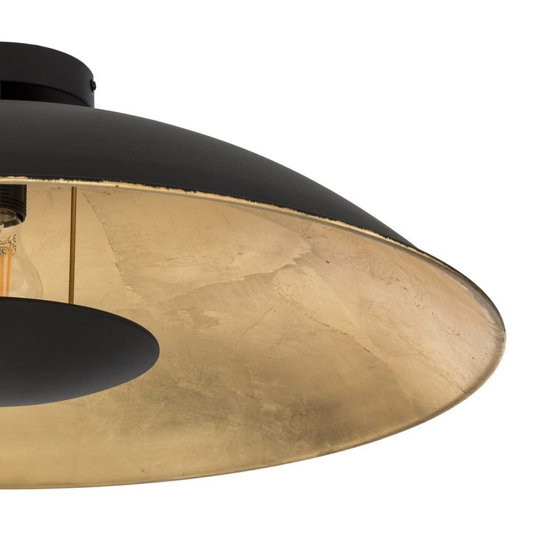 Lindby Deckenlampe Emilienne LED Lampe Leuchte dimmbar schwarz gold Ø60cm 20cm - 4251096535426