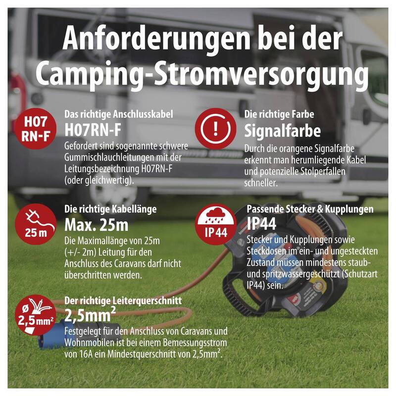 Brennenstuhl CEE-Kabeltrommel 10m 16A 3polig orange IP44 für Außenbereich - 4007123673995