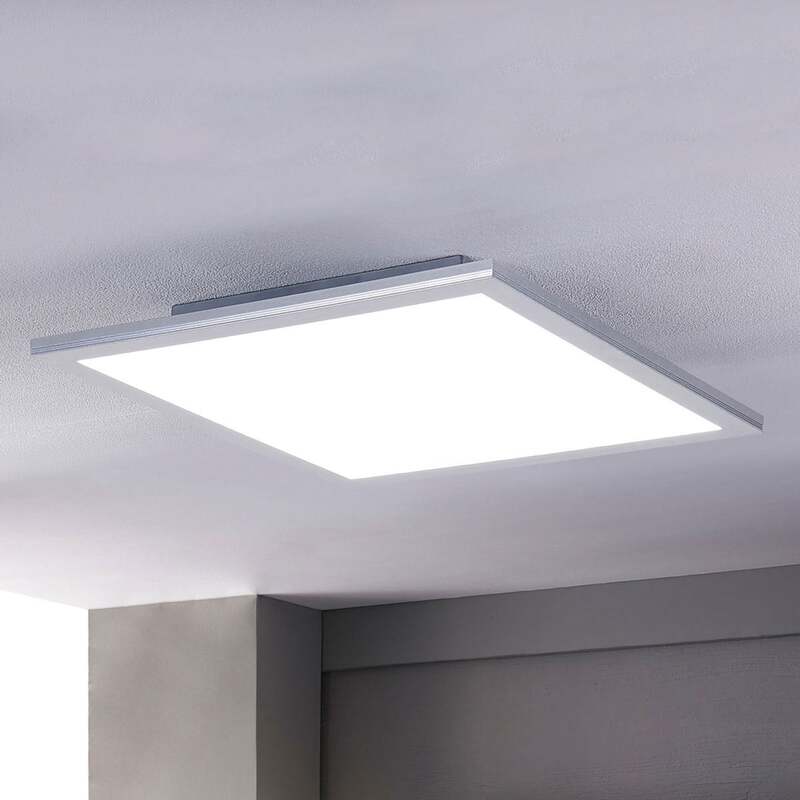 Lindby LED Panel Deckenleuchte Deckenlampe CCT Fernbedienung weiß silber 62 cm - 4251096528428