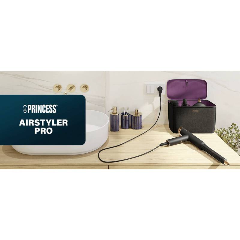 Princess Profi-Airstyler Haartrockner Föhn Haarstyler Schwarz - 8712836997707