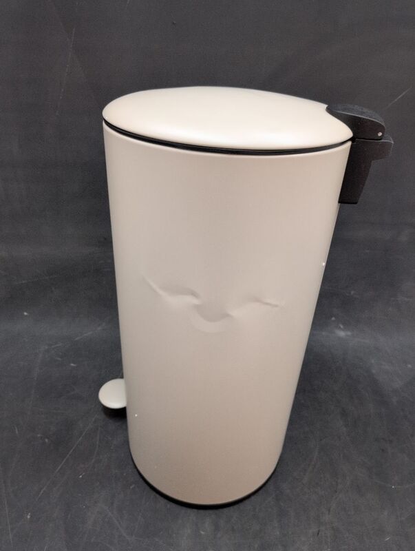 hjh OFFICE Mülleimer 30L Treteimer Softclose CLEAN Step 2 Metall Beige - 4064323107378
