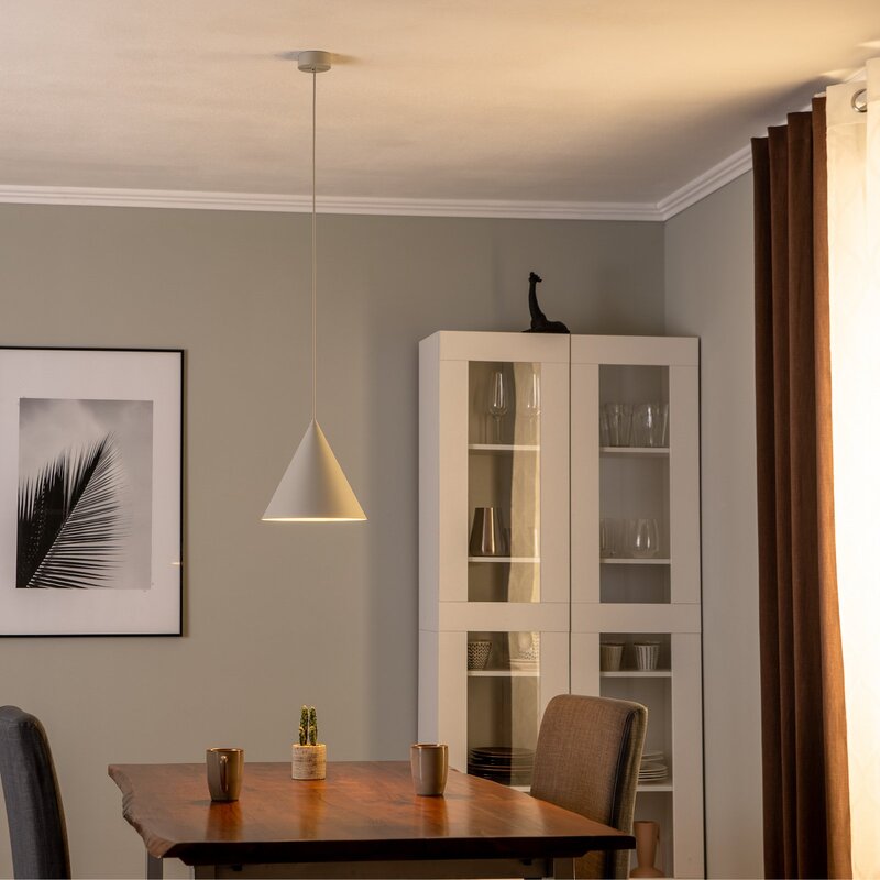 TK Lighting Hängeleuchte Pendelleuchte Cono LED Lampe dimmbar beige Ø27cm - 5901780566319
