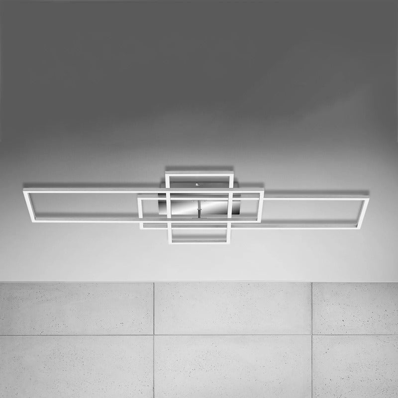 Briloner Deckenlampe Frame LED Lampe dimmbar CCT 3-flammig aluminium 104x42cm - 4002707384106