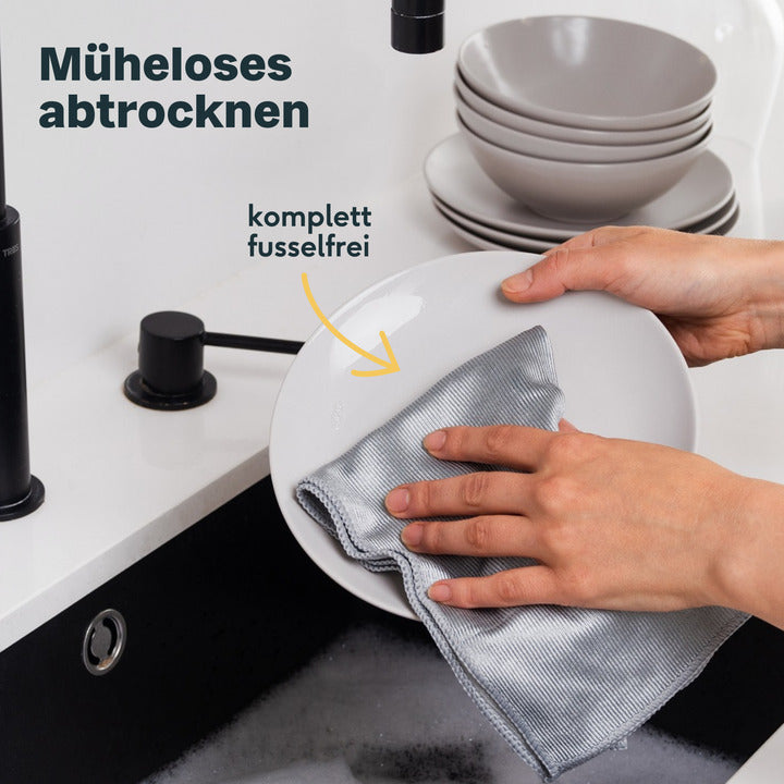 SILBERTHAL Geschirrtuch Küchentuch Mikrofaser Trockentuch waschbar 6 STÜCK - 4260470464023