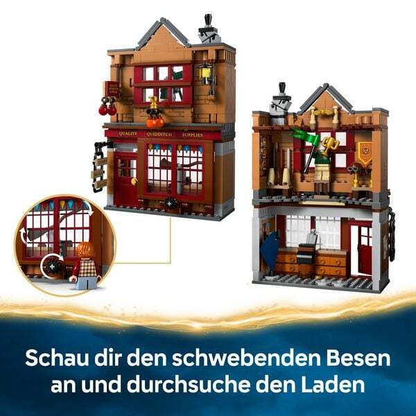 LEGO Harry Potter Zwik & Zwachtels Zwerkbalpaleis En IJssalon Wegisweg Speelgoedwinkel Set Met 6 Minifiguren En Accessoires Incl. Nimbus 2000 Bezem - 5702017812908
