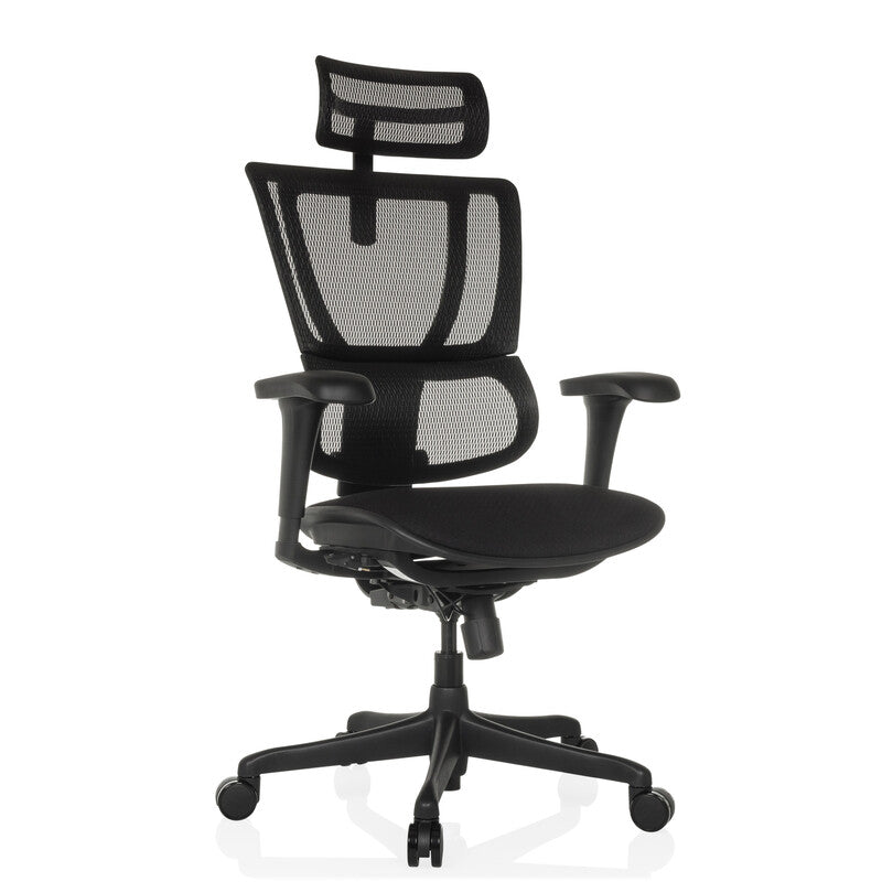 hjh OFFICE Chefsessel ERGOHUMAN SLIM ECO F Gen2 schwarz Netzstoff höhenverste... - 4064323045694