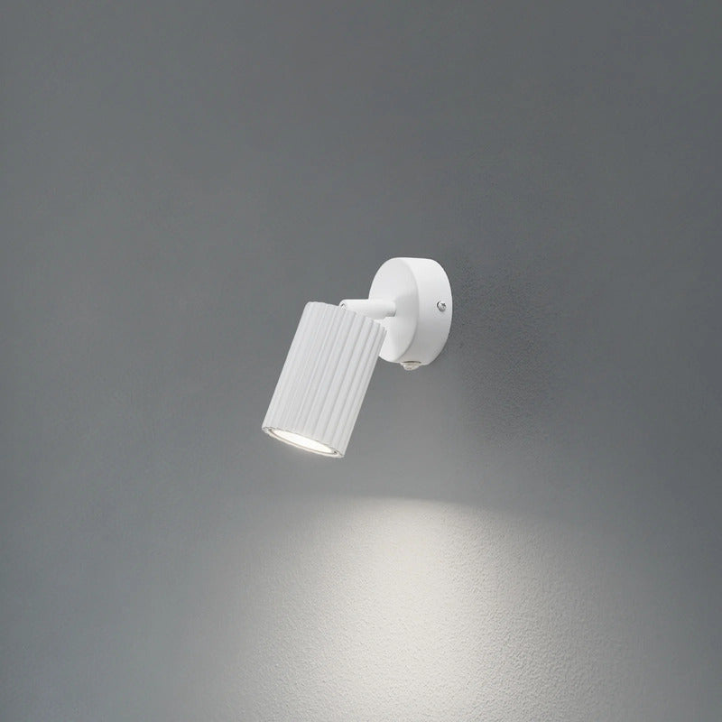 Wandstrahler Karbon Wandleuchte LED Lampe mit Schalter Aluminium weiß 16cm - 5907073000195