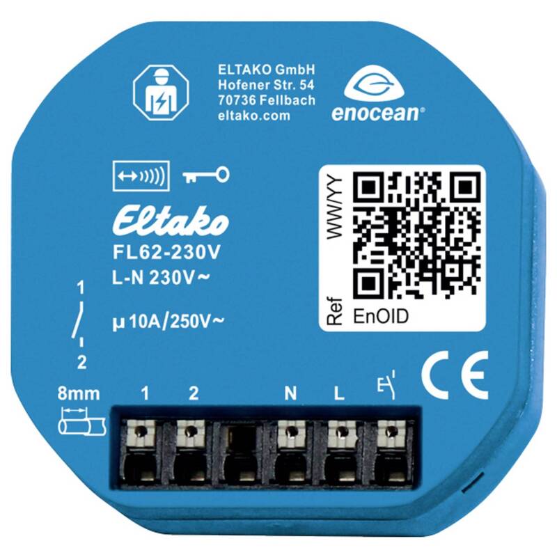 Eltako Lichtmodul Funk Lichtaktor FL62-230V Unterputz 10A 250V AC blau IP20 32 - 4010312319383