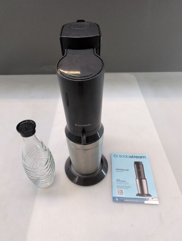 SodaStream Trinkwassersprudler Crystal 3.0 schwarz Wassersprudler 615ml - 7290116742380