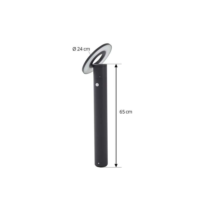 Arcchio Wegeleuchte Tovio LED Gartenlampe anthrazit 81cm mit Bewegungsmelder - 4251911799590