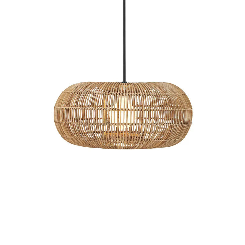 PR Home Außen-Hängeleuchte Zuri Ø 51 cm Rattan Stecker Deckenlampe Lampe Leuchte - 7330976138876