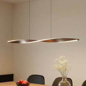 B-Ware Hängeleuchte Pendelleuchte Lindby LED Lampe schwarz braun Metall 100 cm