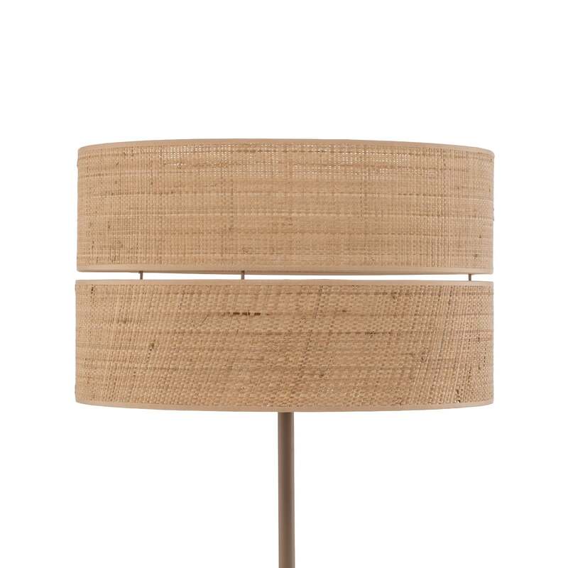 Stehleuchte Calma beige Lampe Stehlampe LED Leuchte 159cm Höhe 50cm Fuß - 5906135161812