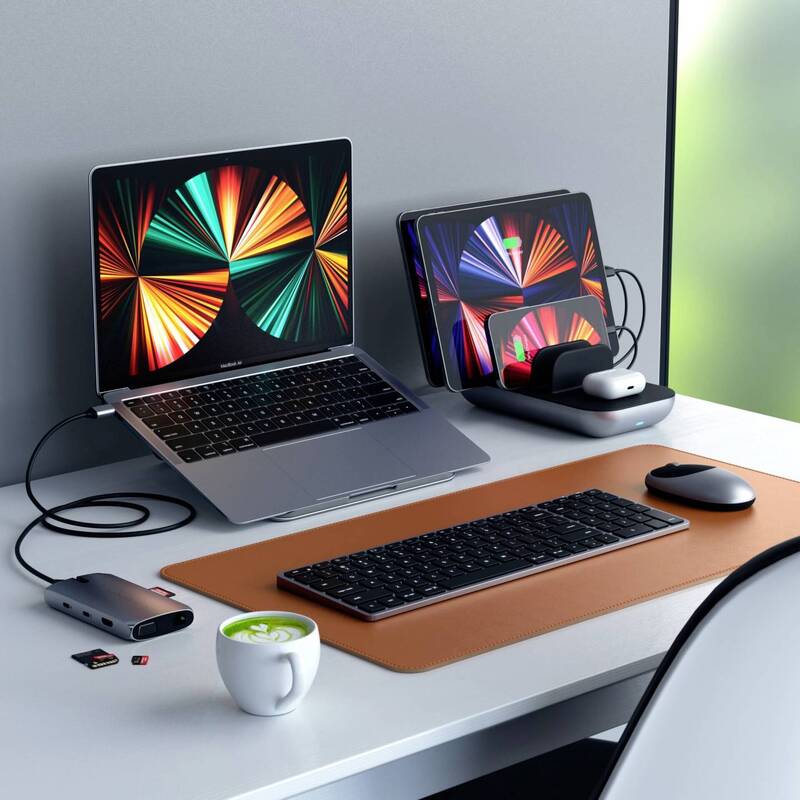 Satechi Tastatur Keyboard Slim X3 Bluetooth QWERTZ Anthrazit mit Beleuchtung - 0879961009618