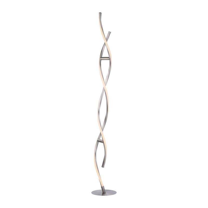 LOLA Smart Stehleuchte Swing LED Lampe dimmbar RGB Farbwechsel silber 140cm - 4043689978099
