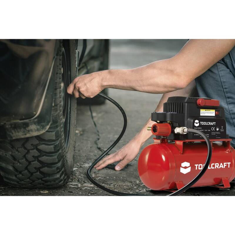 Toolcraft Druckluftkompressor Kompressor Luftkompressor Druckluftgerät 6 l 8 bar - 4064161474007