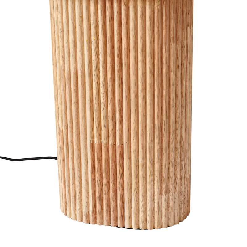 Lindby Stehleuchte Lampe Kimiko Holz Textil E27 Höhe 100 cm Stehlampe Leuchte - 4255830903694
