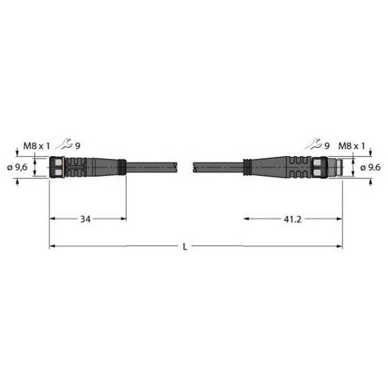 Turck 6630076 Sensor-/Aktor-Steckverbinder konfektioniert 2 m 2 STÜCK - 4047101362831