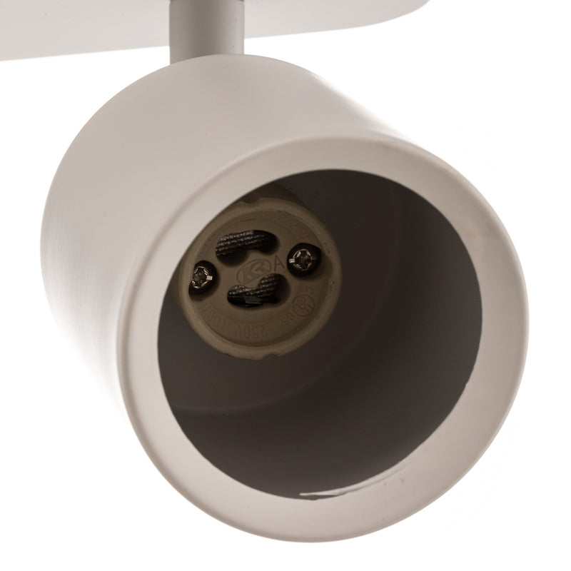 Modo Deckenspot Leuchte Lampe Edelstahl weiß dreiflammig GU10 Wohnzimmer Spot - 5907565914269