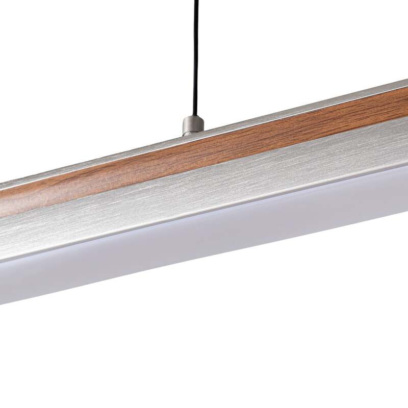 Lucande Hängeleuchte Pendelleuchte Lutana LED dimmbar rosegold Holz 101cm - 4255830903274