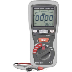 B-Ware Voltcraft ET-100 Isolationsmessgerät Prüfspannungen Messgerät 125 250 500 1000 V