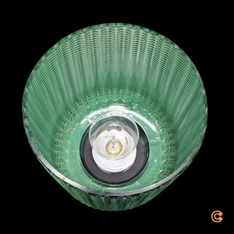 Pauleen Tischleuchte Lampe E27 LED türkis Metall Glas Batteriebetrieb Schalter - 4000870483145
