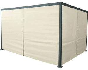 B-Ware Garden Place Seitenteil für Pavillon Erweiterungsset Windschutz 300x400cm beige