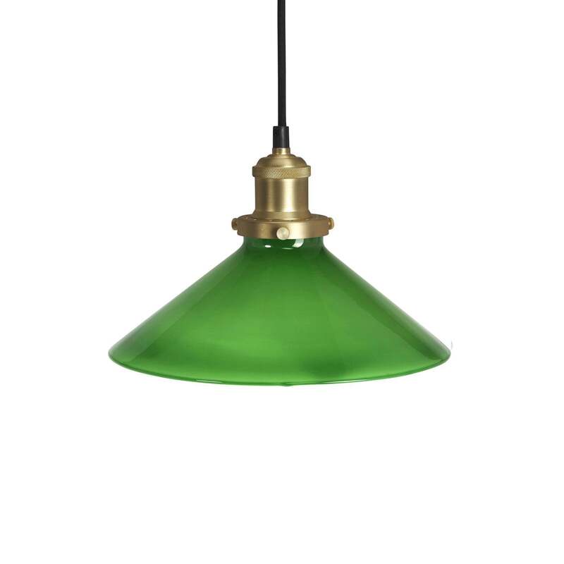 PR Home Hängeleuchte August grün Ø 25 cm dimmbar mit Textilkabel 3 m - 7330976100446