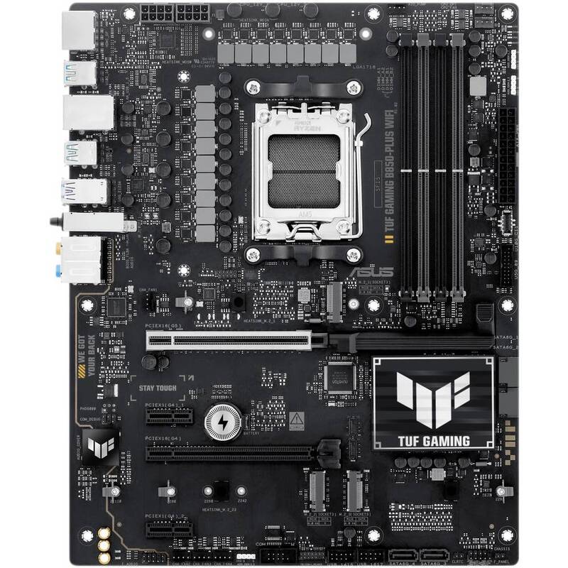 Asus Mainboard Motherboard TUF B850 PLUS AMD AM5 ATX Schwarz DDR5 WLAN PC - 4711387781609