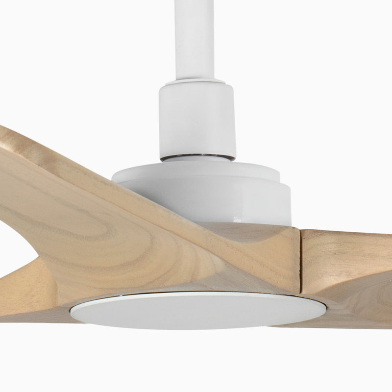 FARO BARCELONA Deckenventilator Heywood S Holzstahl weiß Fernbedienung 88,9cm - 8421776323605