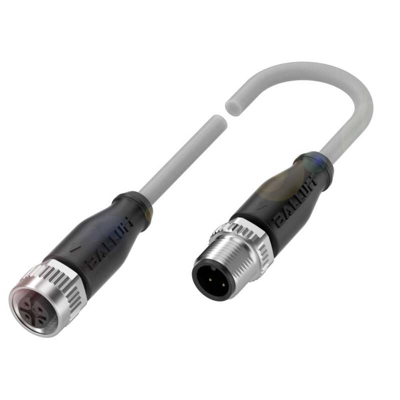 BALLUFF Verteilerleitung Verbindungskabel Steckverbinder BCC0389 PVC grau 1,5 m - 2050012343303