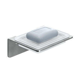 9x B-Ware Weissenstein Seifenschale Schale Glashalterung Wandmontage Silber Bad 9 STÜCK