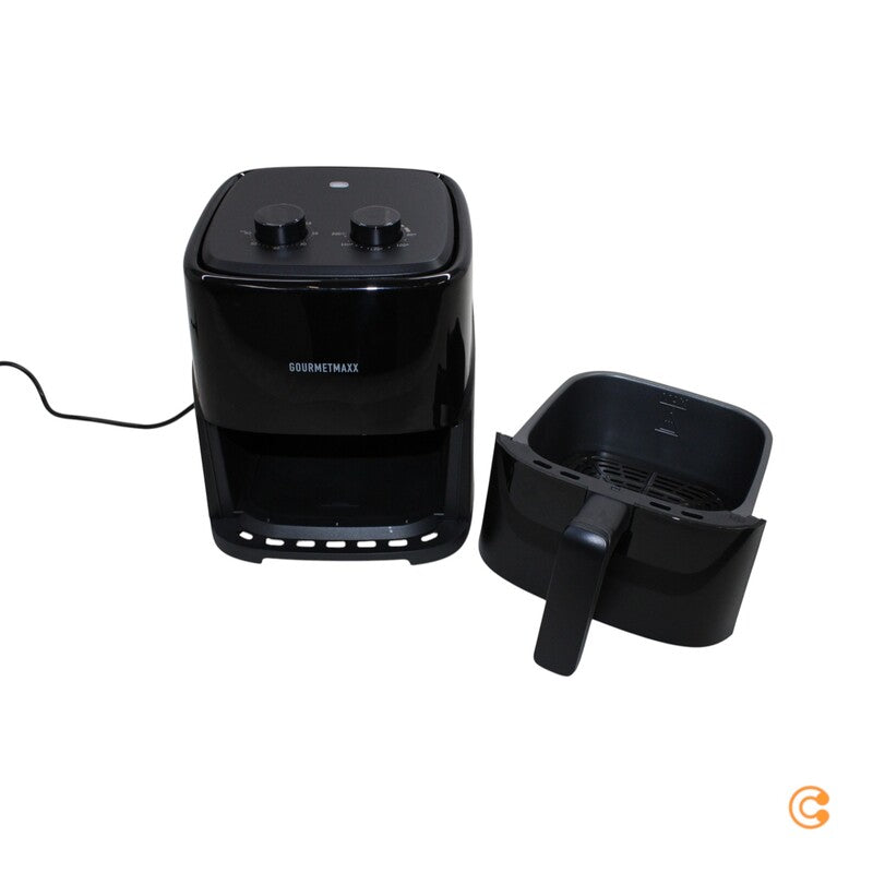 GOURMETmaxx Heißluftfritteuse Airfryer Fritteuse Schwarz Schublade Einsatzrost - 4067522090953