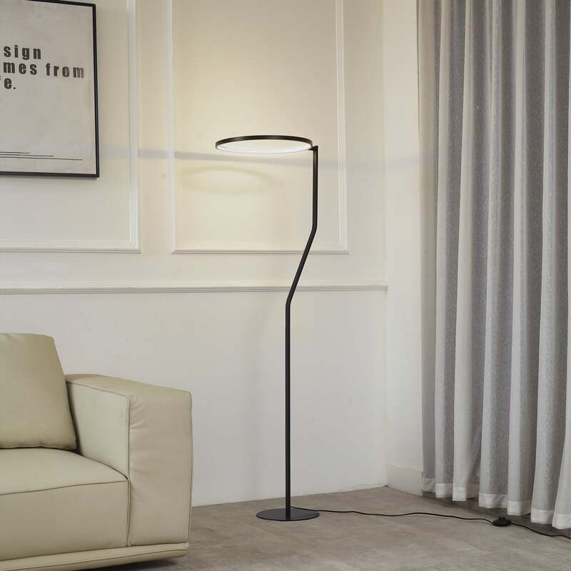 Lindby Stehlampe Stehleuchte LED Bogenlampe Rayon mattschwarz Metall Aluminium - 4251911794427