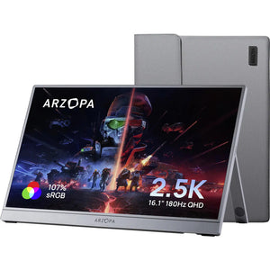 B-Ware Arzopa Portabler Monitor Bildschirm 16,1 Zoll QHD 2560x1440 HDMI USB-C schwarz