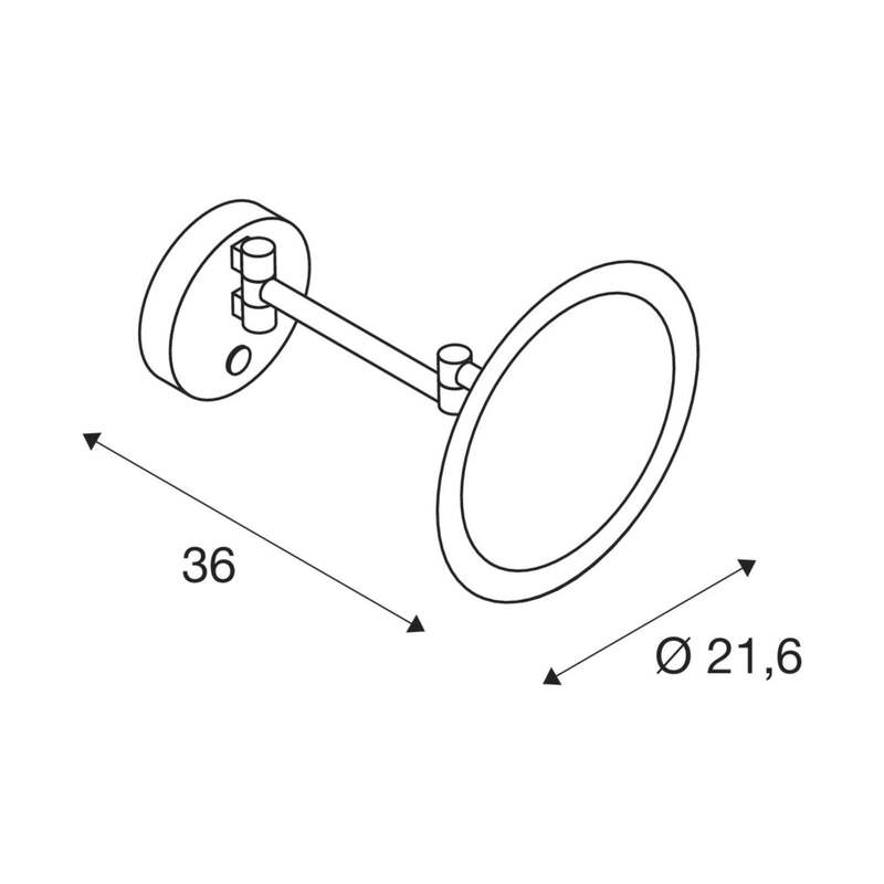 SLV Wandleuchte Wandlampe Maganda LED Touch-Schalter CCT chrom Ø21,6cm Licht - 4024163252218