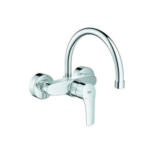 B-Ware Grohe Spültisch-Einhebelmischer Eurosmart 1/2" Wandmontage chrom Wasserhahn