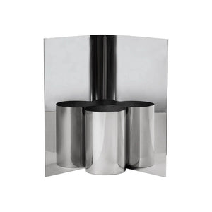 B-Ware Ferm Living Vase Gefäß Edelstahl poliert H 29 cm Spiegelung Design Statement