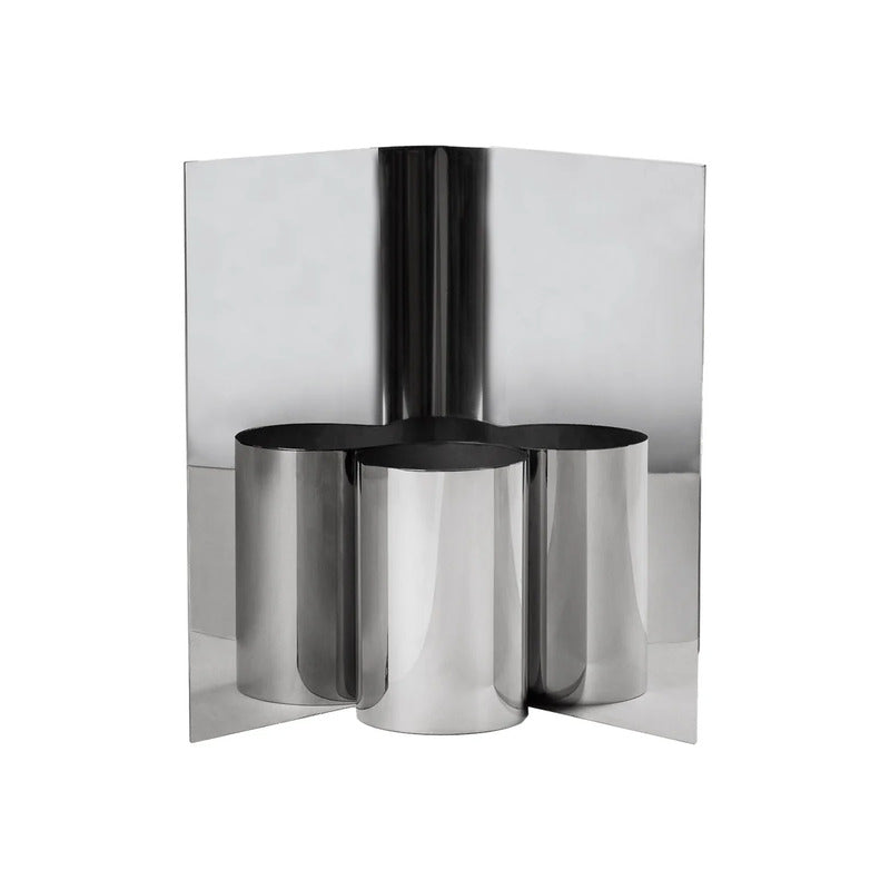Ferm Living Vase Gefäß Edelstahl poliert H 29 cm Spiegelung Design Statement - 5704723341093